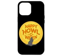 Happy Howl-O-Ween Wolf Howling Under A Full Moon October 31 Case for iPhone 12 Pro Max