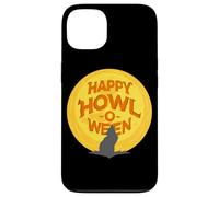 Happy Howl-O-Ween Wolf Howling Under A Full Moon October 31 Case for iPhone 13