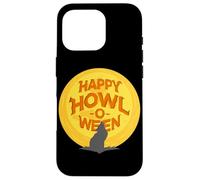 Happy Howl-O-Ween Wolf Howling Under A Full Moon October 31 Case for iPhone 16 Pro