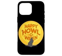 Happy Howl-O-Ween Wolf Howling Under A Full Moon October 31 Case for iPhone 16 Pro Max