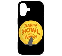 Happy Howl-O-Ween Wolf Howling Under A Full Moon October 31 Case for iPhone 17