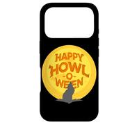 Happy Howl-O-Ween Wolf Howling Under A Full Moon October 31 Case for iPhone 17 Pro