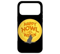Happy Howl-O-Ween Wolf Howling Under A Full Moon October 31 Case for iPhone 17 Pro Max