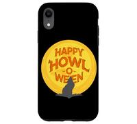 Happy Howl-O-Ween Wolf Howling Under A Full Moon October 31 Case for iPhone XR