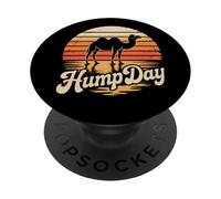 Happy Hump Day Wednesday Camel Retro Sunset Vintage Humor PopSockets Adhesive PopGrip
