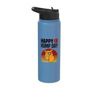 Happy Humpday Camel Guess What Day It is Hump Day Wednesday Stainless Steel Insulated Water Bottle