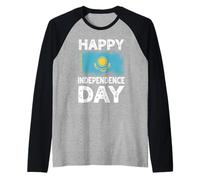 Happy Independence Day Kazakhstan Kazakh Statehood Raglan Baseball Tee