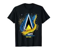 Happy Independence Day Saint Lucia, St. Lucia Flag, Men's T-Shirt