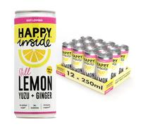 Happy Inside Gut Health Juice - Lemon, Yuzu & Ginger | No Added Sugar, High in Prebiotic Fibre, Vitamin C | Vegan (12 x 250ml)