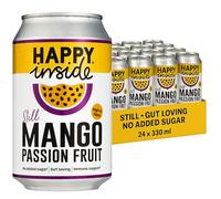Happy Inside Gut Health Juice - Mango & Passion Fruit | No Added Sugar, High in Prebiotic Fibre, Vitamin C | Vegan (24 x 330ml)