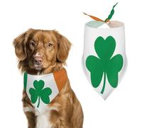 Happy Irish Holidays Dog Bandana Washable & Adjustable Triangle Scarf, Breathable Pet Scarf for Small Medium Large Pets, Cute Fashion Pet Accessory