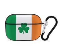Happy Irish Holidays for Airpod Pro Case Cover Hard Shell Full Drop Protection Cover with Keychain Compatible with AirPod Pro 2nd/1st Generation, Front LED Visible,Black
