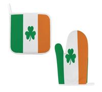 Happy Irish Holidays Oven Mitts and Pot Holders 2pcs Set