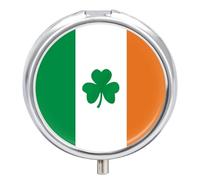 Happy Irish Holidays Pill Box Waterproof Portable Medicine Pill Case Moisture Proof Metal Travel Pill Box with 3 Compartment Medicine Case