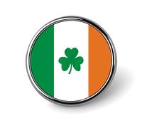 Happy Irish Holidays Round Badge Brooch Lightweight Lapel Tie Pins Unique Gifts Metal Brooch Badge For Hat Shirt Clothing Bags Decoration
