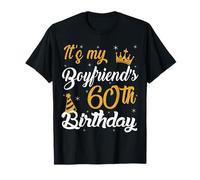 Happy It's My Boyfriend's 60th Birthday 1965 60 Years Old T-Shirt