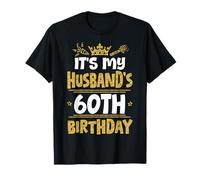 Happy It's My Husband's 60th Birthday 1965 60 Years Old T-Shirt