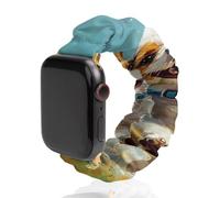 Happy Jack Russell Terrier Dog Running Universal Scrunchie Watch Band Compatible with IWatch Series 11 10 9 8 7 Strap