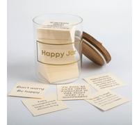 Happy Jar Lux Filled with 365 Positive Motivational and Inspiring Daily Quotes on Fun Cards for a Year of Mindfulness. Thoughtful, Mindful, Loving, Keepsake Gift for Yourself or Your Loved Ones.