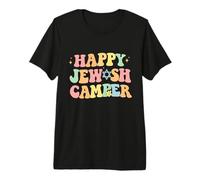 Happy Jewish Camper Camping Hiking Star of David Summer Camp Premium T-Shirt