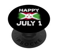 Happy July 1 Burundi Independence Day Flag Pride PopSockets Adhesive PopGrip