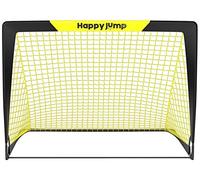Happy Jump Football Goal Pop up Football Net Post for Garden Football Training 1 Pack (3'x2.2', Black+Yellow)