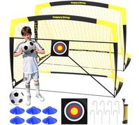 Happy Jump Soccer Goal Pop Up Foldable Soccer Net for Backyard 7'x5', 2 Set