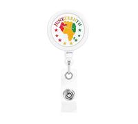 Happy Juneteenth Day Freedom 1865 Retractable Badge Holder Reel Clip Id Card Holder forNurse Student Office Worker