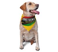 Happy Juneteenth Day Freedom 1865 Spring Dog Bandanas Boy Bulk Puppy Kerchief Adjustable Soft Triangle Bibs Accessories for Small Medium Large Dogs Cats White