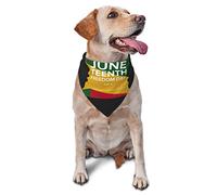 Happy Juneteenth Day Freedom 1865 Spring Dog Bandanas Boy Bulk Puppy Kerchief Adjustable Soft Triangle Bibs Accessories for Small Medium Large Dogs Cats White