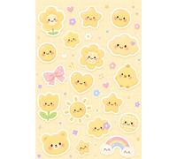 Happy Kawaii Grid Notebook: Pastel Graph Paper Journal with 110 Pages | 6 x 9 Notebook for Writing, Doodling, Planning, and Everyday Notes