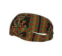 Happy Kwanzaa African American Heritage Festival Headbands Sports Sweatband Athletic Exercise Bands Turban Hair Head For Men Women Yoga Fitness