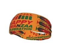 Happy Kwanzaa African American Heritage Festival Headbands Sports Sweatband Athletic Exercise Bands Turban Hair Head For Men Women Yoga Fitness