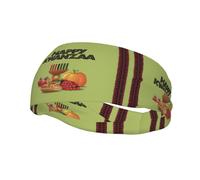 Happy Kwanzaa African American Heritage Festival Headbands Sports Sweatband Athletic Exercise Bands Turban Hair Head For Men Women Yoga Fitness
