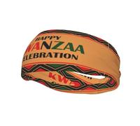 Happy Kwanzaa African American Heritage Festival Headbands Sports Sweatband Athletic Exercise Bands Turban Hair Head For Men Women Yoga Fitness