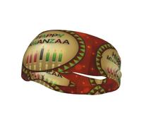 Happy Kwanzaa African American Heritage Festival Headbands Sports Sweatband Athletic Exercise Bands Turban Hair Head For Men Women Yoga Fitness