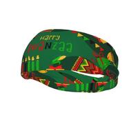 Happy Kwanzaa African American Heritage Festival Headbands Sports Sweatband Athletic Exercise Bands Turban Hair Head For Men Women Yoga Fitness