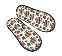Happy Kwanzaa African American Heritage Festival Slippers Unisex Fluffy Slippers Plush Slipper For Outdoor Mens Indoor L