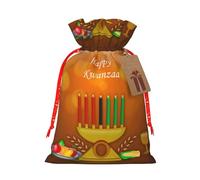 Happy Kwanzaa African Heritage Holiday Christmas Drawstring Gift Bags Reusable Xmas Presents Storage Bags Party Favorstags 4.7 * 6.9inm