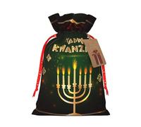 Happy Kwanzaa African Heritage Holiday Christmas Drawstring Gift Bags Reusable Xmas Presents Storage Bags Party Favorstags 4.7 * 6.9ins