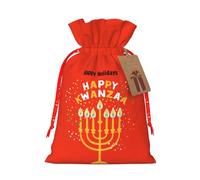 Happy Kwanzaa African Heritage Holiday Christmas Drawstring Gift Bags Reusable Xmas Presents Storage Bags Party Favorstags 4.7 * 6.9inm