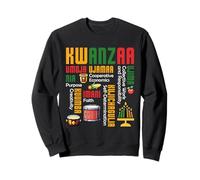 Happy Kwanzaa Kinara Seven Candles Drum African Heritage Men Sweatshirt