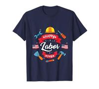 Happy Labor Day Celebration Patriotic Tools & American Flag T-Shirt