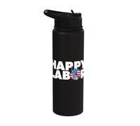 Happy Labor Day Lady Liberty Labor Day Stainless Steel Insulated Water Bottle