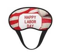 Happy Labor Day Sleep Mask for Side Sleepers: Blackout Eye Masks for Sleeping - Soft Breathable Soft Eye Shade Cover for Travel - Adjustable Night Blindfold for Men Women Gifts