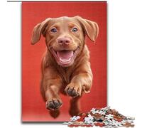 Happy Labrador 1000 Pieces Jigsaw Puzzle for Adults& Teens, Pattern Assembly Deal As Gifts for The Whole Family Suitable for And 14 (50x75cm)