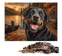 Happy Labrador Portrait Detailed Wooden Jigsaw, Adults, 1000 Pieces | Jigsaw Puzzle: birthday gift for jigsaw fans, activity for family time.