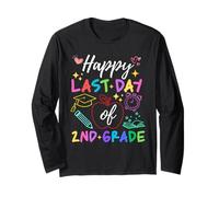 Happy Last Day of 2nd Grade Teacher Students Graduation Long Sleeve T-Shirt