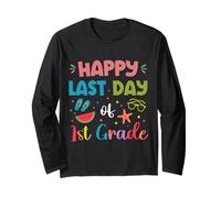Happy Last Day Of First Grade Summer Vacation Kids Boys Long Sleeve T-Shirt