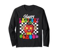 Happy Last Day of School Cute Retro Apple Long Sleeve T-Shirt